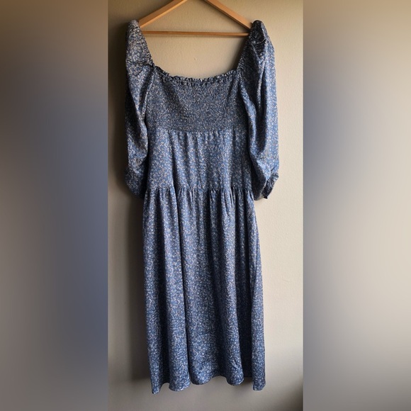 NEW Astr The Label Women’s Maxi Floral Silky Puff Sleeve Dress Size Large - Picture 13 of 16